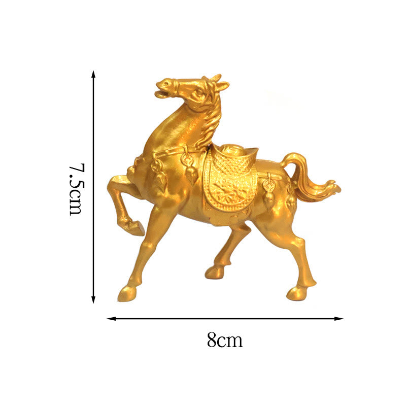 Buddha Stones Chinese Zodiac Year Of The Horse Attract Fortune Prosperity Home Decoration - Horse Wealth Ingot 8*7.5cm - image 18