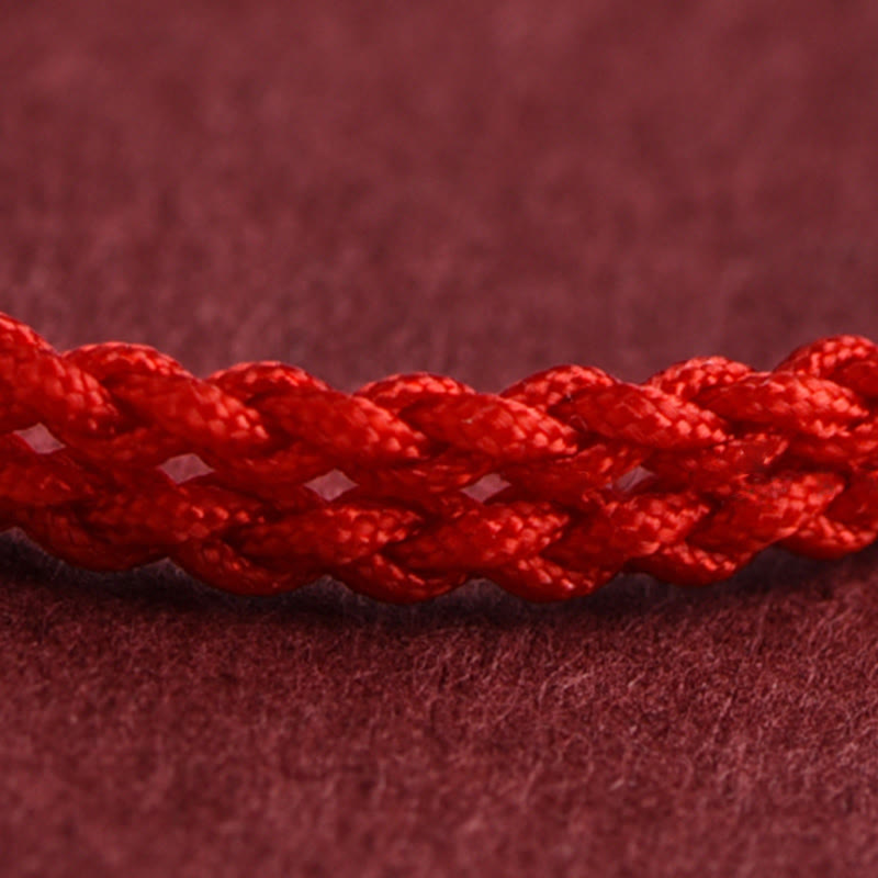 Buddha Stones Year of the Horse 999 Sterling Silver Copper Coins Luck Rope Braided Bracelet Anklet - image 13
