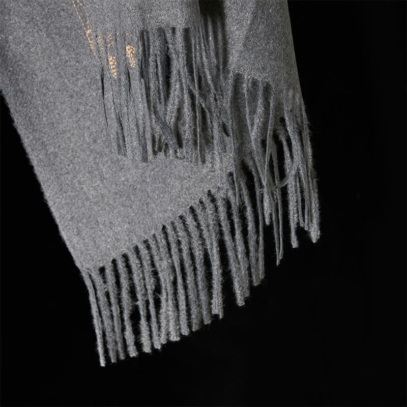 Buddha Stones Winter Colorful Vines Flowers Pattern Tassel Cozy Scarf Shawl - image 5