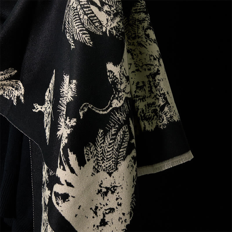 Buddha Stones Winter Coconut Tree Animals Pattern Tassel Cozy Scarf Shawl - image 10
