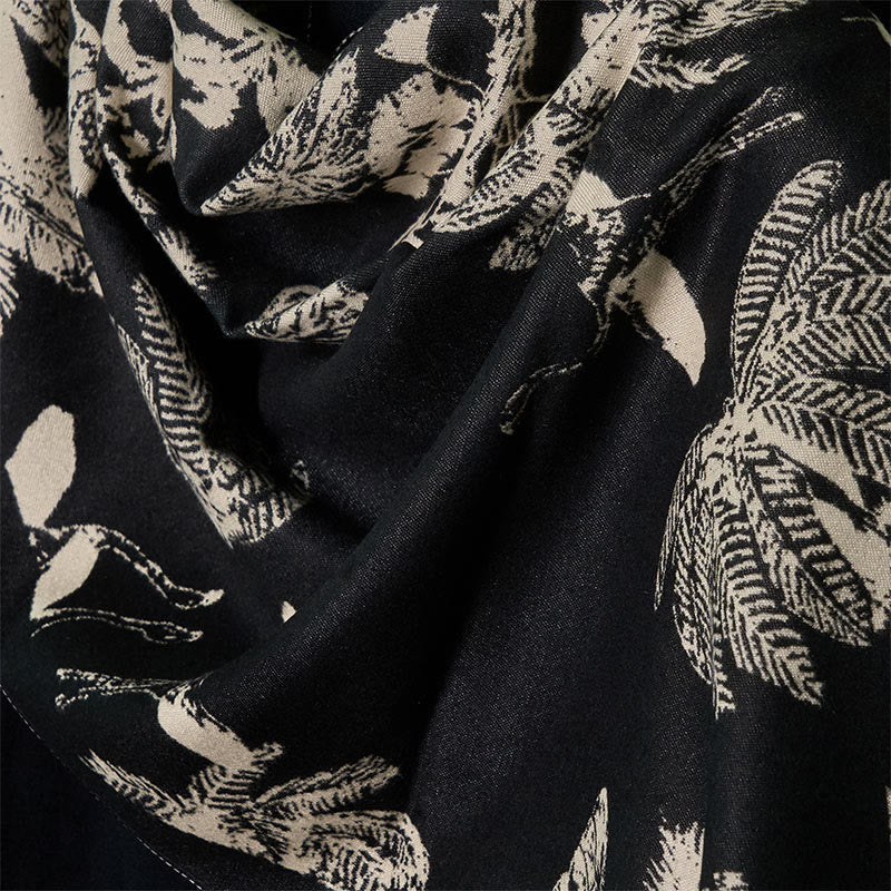 Buddha Stones Winter Coconut Tree Animals Pattern Tassel Cozy Scarf Shawl - image 9