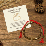 Foviel "Hoping for Strength and Protection" Copper Beads Bracelet Includes Gift Message Card