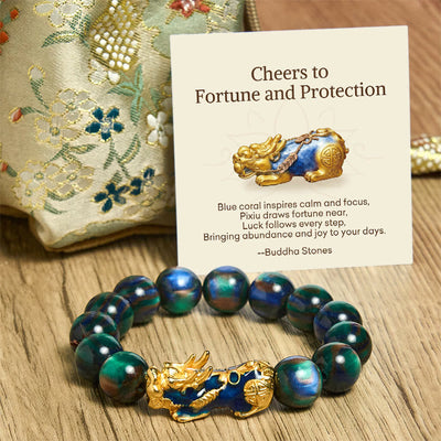 Buddha Stones "Cheers to Fortune and Protection" PiXiu Bracelet Includes Gift Message Card - image 15