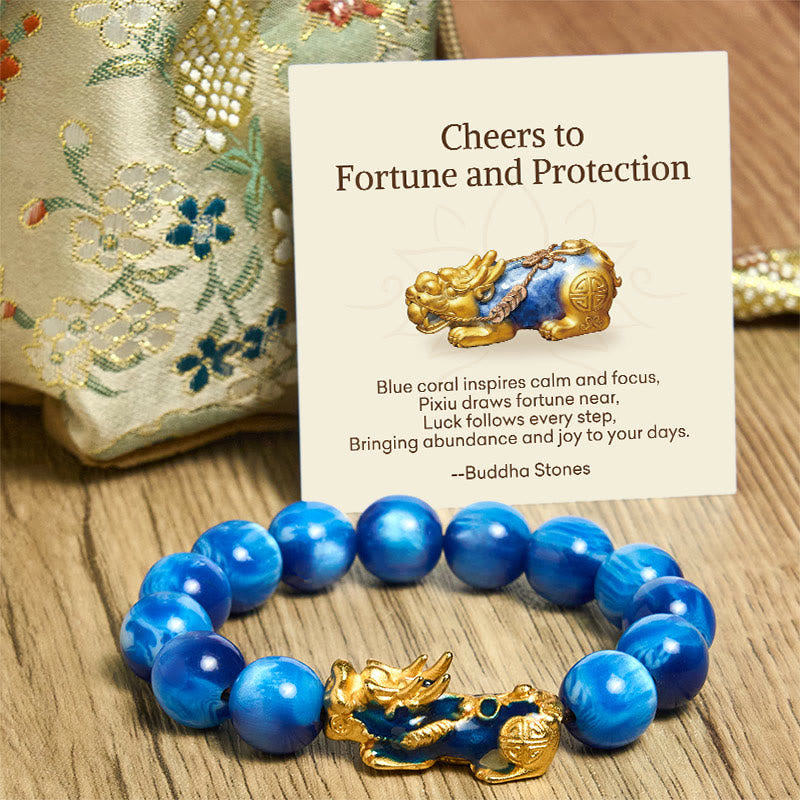 Buddha Stones "Cheers to Fortune and Protection" PiXiu Bracelet Includes Gift Message Card - image 7