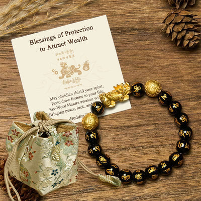 Buddha Stones "Blessings of Protection to Attract Wealth" PiXiu Bracelet Includes Gift Message Card - 12mm - Deluxe Gift Bag (+$12.59) - image 7