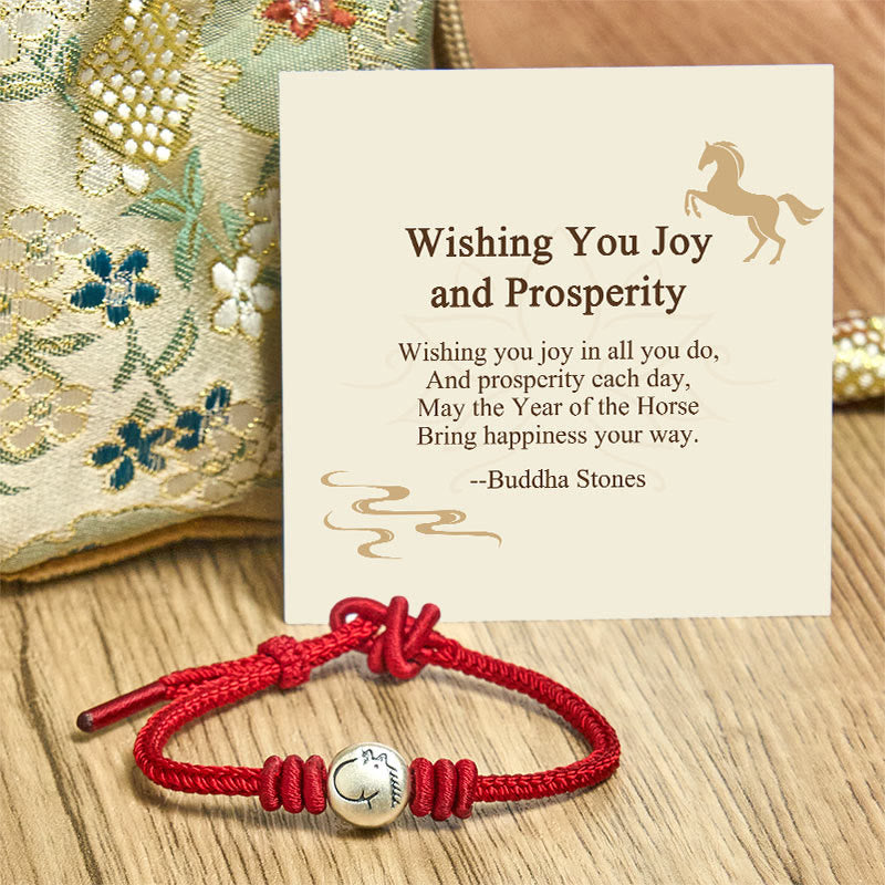 Buddha Stones "Wishing You Joy and Prosperity" Year of the Horse Bracelet Includes Gift Message Card - image 14