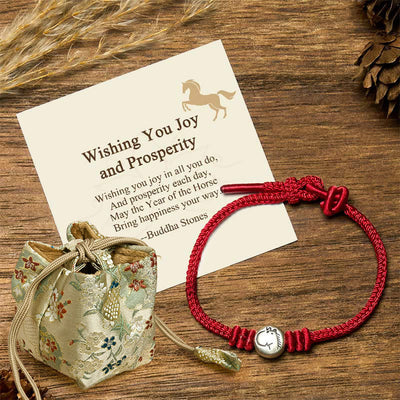 Buddha Stones "Wishing You Joy and Prosperity" Year of the Horse Bracelet Includes Gift Message Card - Horse(Wrist Circumference 14-18cm) - Deluxe Gift Bag (+$12.59) - image 13