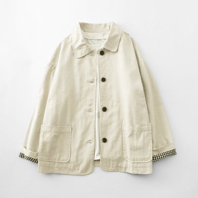Buddha Stones Commute Patchwork Design Cotton Women's Jacket With Pockets - Linen - US8-10，UK/AU12-14，EU40-42 (2XL) - image 6
