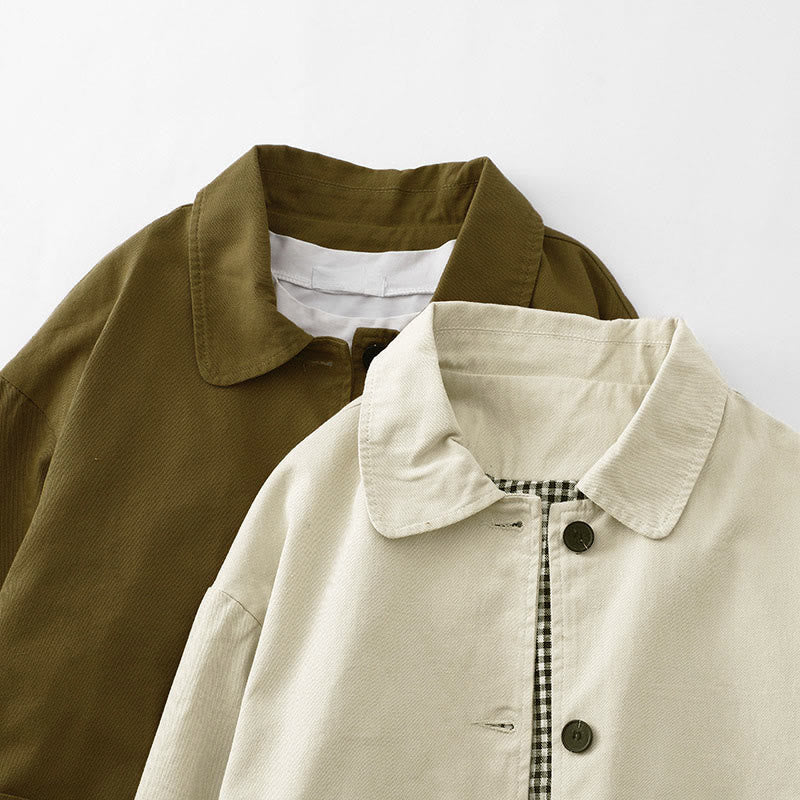 Buddha Stones Commute Patchwork Design Cotton Women's Jacket With Pockets - image 3