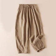 Foviel Sommer kleine Blume Stickerei Harem Hose mit Taschen