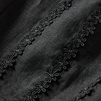 Buddha Stones Summer Small Flower Embroidery  Harem Pants With Pockets - image 41