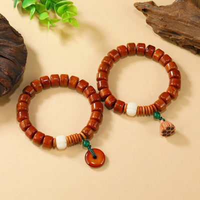 Buddha Stones Bone Beads Lotus Peace Buckle Design Enlightenment Bracelet - image 10