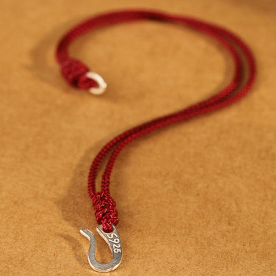 Buddha Stones 925 Sterling Silver Hook Design Red String Strength Colorful Bracelet - image 2