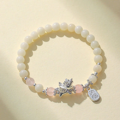 Buddha Stones 999 Sterling Silver Year Of The Horse Natural Black Obsidian Bodhi Seed Strength Bracelet - image 9