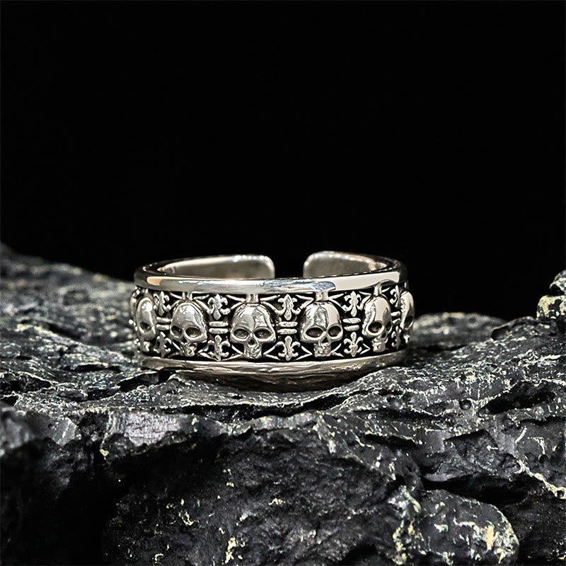 Buddha Stones The Lord Of The Corpse Forest Copper Skull New Beginning Ring - image 2