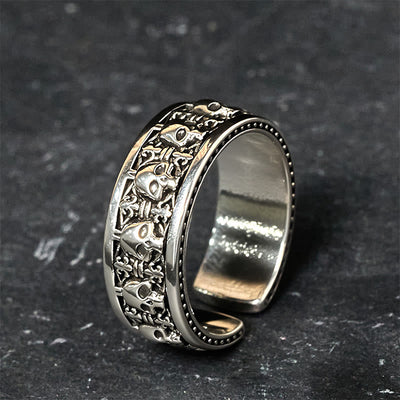 Buddha Stones The Lord Of The Corpse Forest Copper Skull New Beginning Ring - Copper Skull - image 0