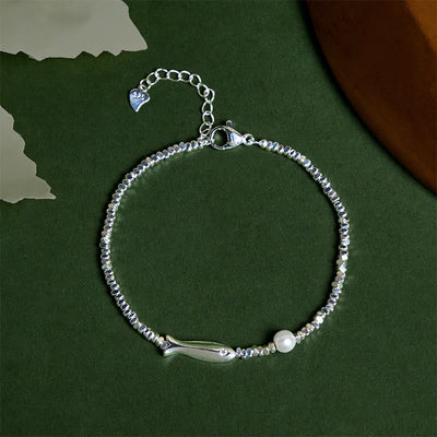Buddha Stones Copper Plated Silver Koi Fish Pearl Luck Bracelet - Copper Koi Fish(Wrist Circumference: 15-17cm) - image 0