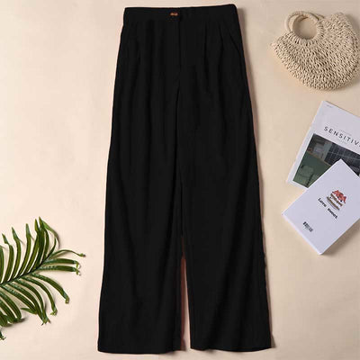 Buddha Stones Casual Corduroy Straight-leg Women's Pants With Pockets - Black - US14，UK/AU18，EU46 (2XL) - image 6