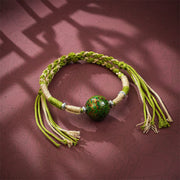 Foviel Lacquer Craft Bead Multicolored Braided String Bracelet
