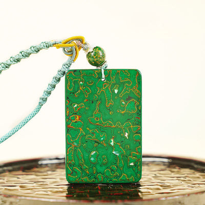 Buddha Stones Handcrafted Lacquer Craft Sandalwood Protection Pendant Necklace - image 3