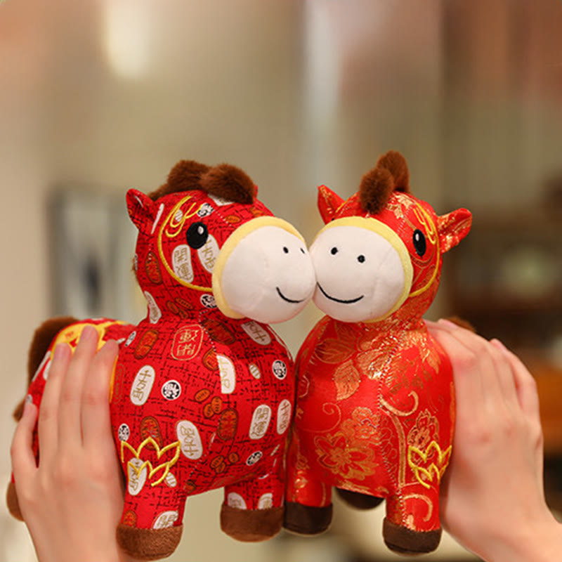 Buddha Stones Year of the Horse Copper Coins Plush Doll Home Decoration - image 17