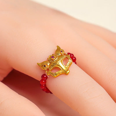 Buddha Stones Nine Tailed Fox South Red Agate Success Bracelet - image 14