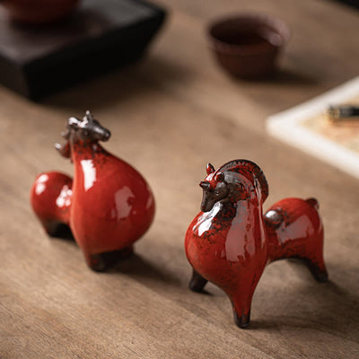 Buddha Stones Year Of The Horse Ceramics Freedom Desktop Home Decoration - image 23