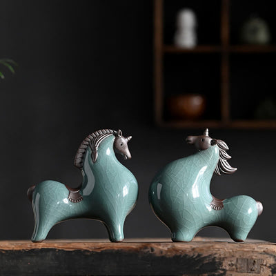 Buddha Stones Year Of The Horse Ceramics Freedom Desktop Home Decoration - image 17