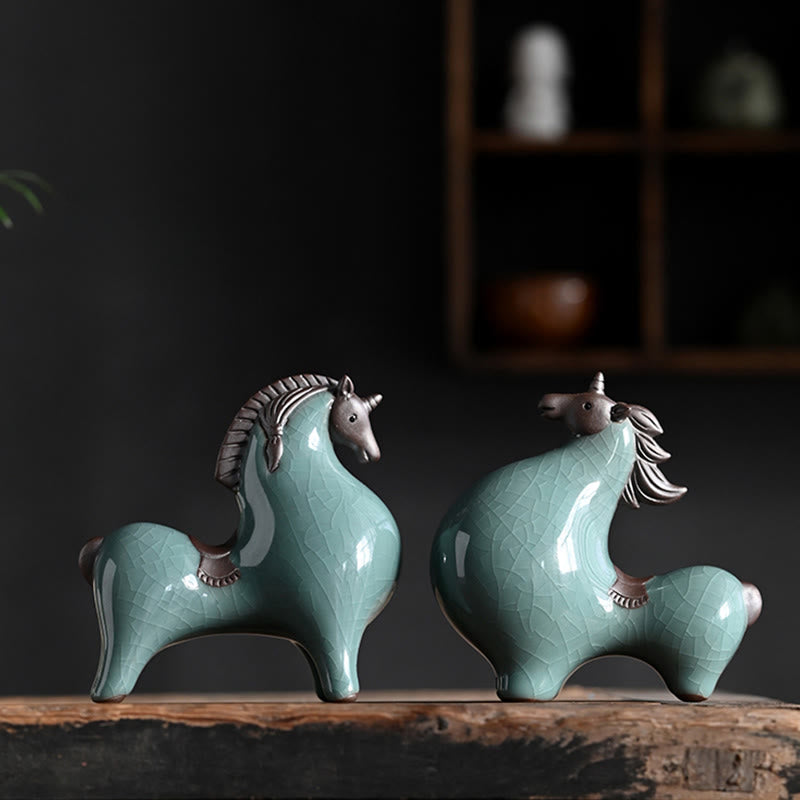 Buddha Stones Year Of The Horse Ceramics Freedom Desktop Home Decoration - image 17