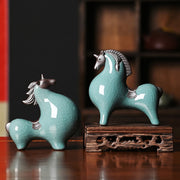 Foviel Year Of The Horse Ceramics Freedom Desktop Home Decoration