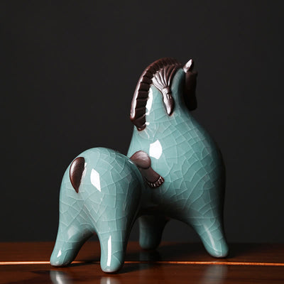 Buddha Stones Year Of The Horse Ceramics Freedom Desktop Home Decoration - image 10