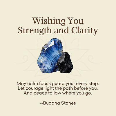 Buddha Stones "Wishing You Strength and Clarity" Blue Tiger Eye Bracelet Includes Gift Message Card - image 2