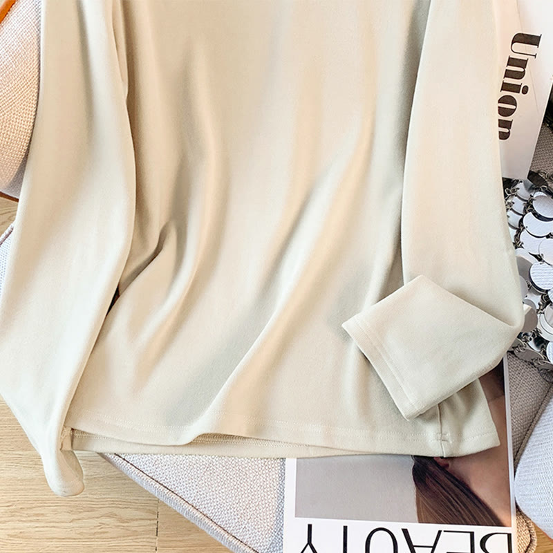 Buddha Stones Spring Solid Color Stand Collar Frog-button Design Women's Cotton Long Sleeve Shirt - image 9