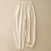 Foviel Fall Solid Color Patchwork Simple Design Women's Wide Leg Pants With Pockets