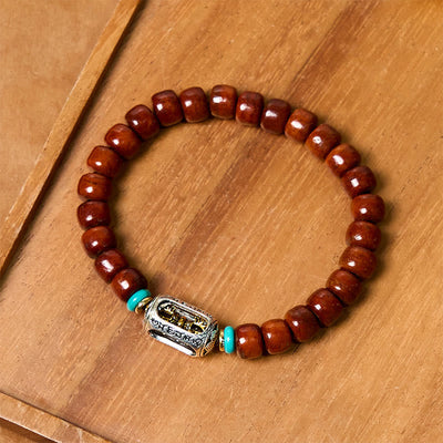 Buddha Stones Bone Beads Vajra Three-eyed Dzi Bead Luck Bracelet - image 14