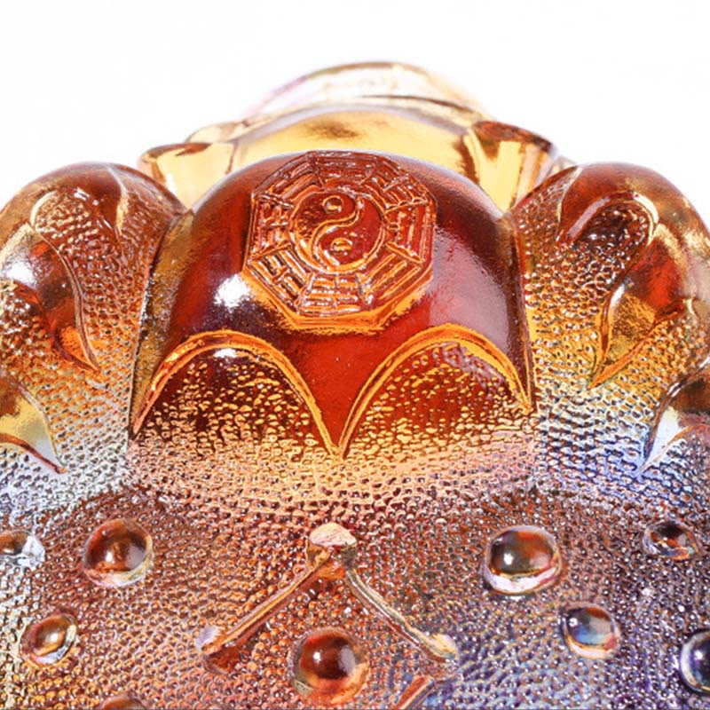 Buddha Stones Feng Shui Frog Coins Handmade Liuli Crystal Art Piece Wealth Home Office Decoration - image 11