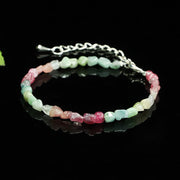 Foviel 4mm Ultra-thin Tourmaline Irregular Beads Positive Chain Bracelet