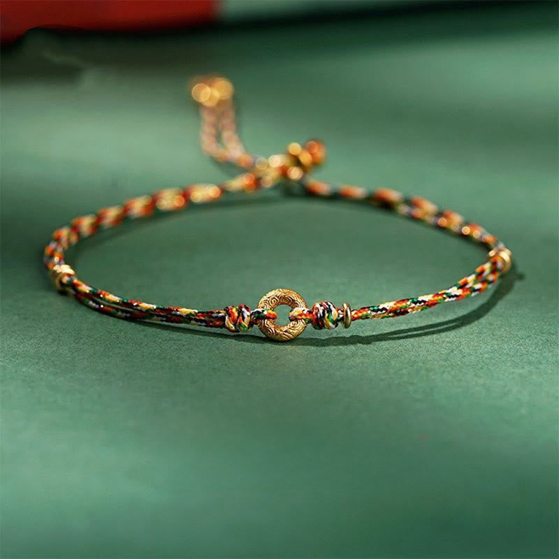 Buddha Stones Handmade Peace Buckle Multicolored Child Adult Fortune Bracelet - image 0