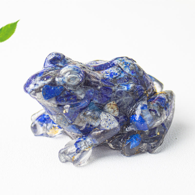 Buddha Stones Crystal Drip Resin Small Frog Passion Decoration Statue - image 15