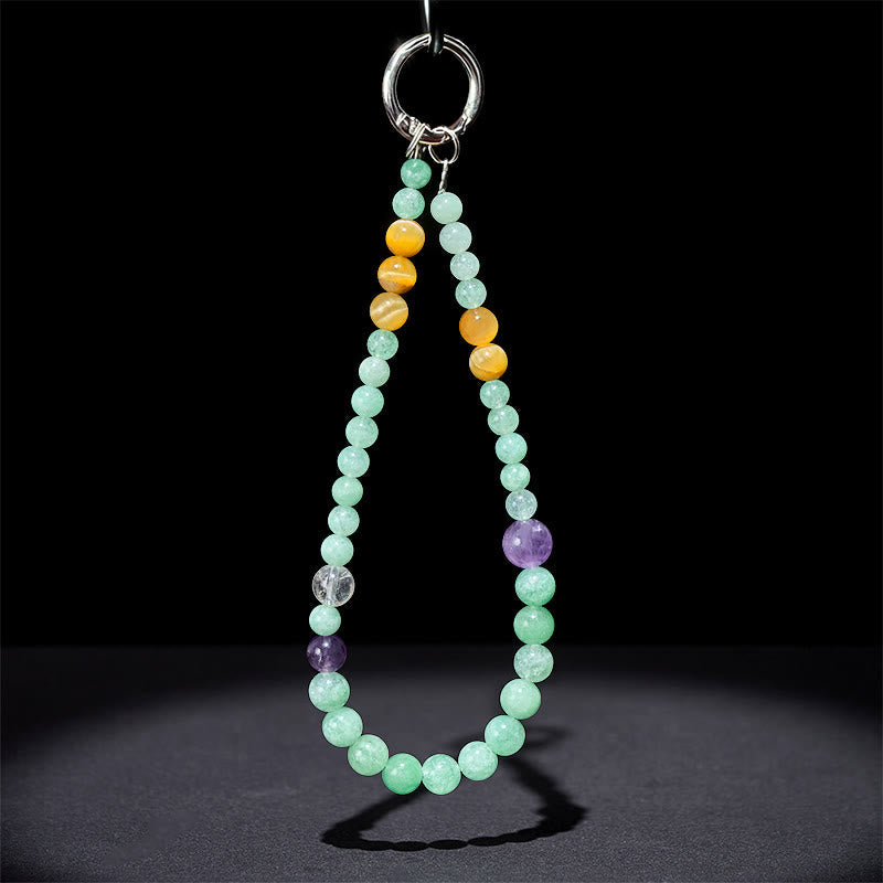 Buddha Stones Jade Beaded Prosperity Key Chain Phone Hanging Decoration - image 4