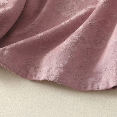 Buddha Stones Jacquard Diagonal Placket Long Sleeve Women's Cotton Linen Buttons Shirt - image 17