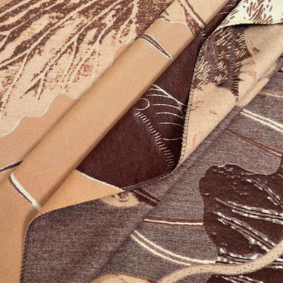 Buddha Stones Winter Stork Birds Lotus Flowers Leaves Pattern Soft Scarf Shawl - image 15