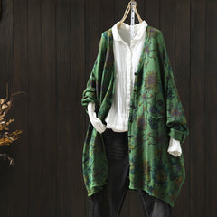 Buddha Stones Sunflower Mid-length Buttons Women's Long Sleeve Knitted Cardigan Sweater With Pockets - MediumSeaGreen - US4-8/10，UK/AU8-12/14，EU36-40/42 (F) - image 0