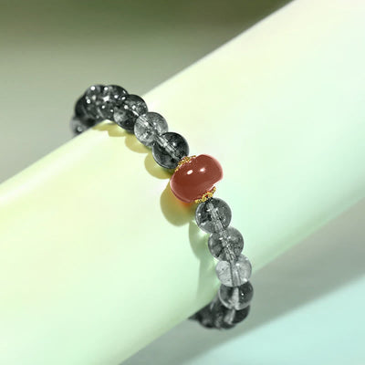 Buddha Stones Green Phantom Red Agate Positive Bracelet - image 9