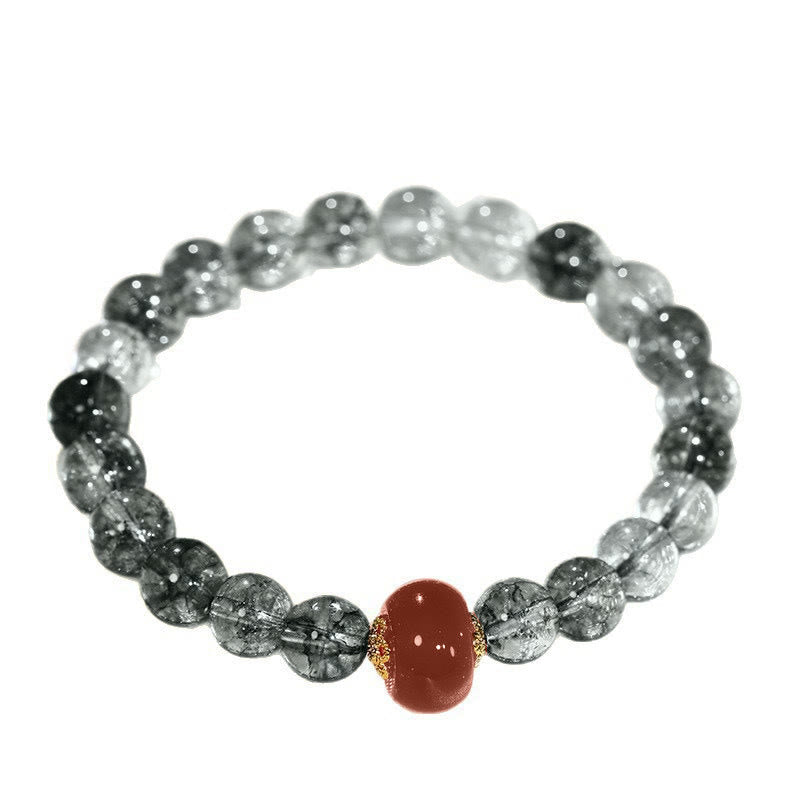 Buddha Stones Green Phantom Red Agate Positive Bracelet - image 8