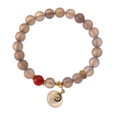 Buddha Stones Gray Agate Red Agate Chalcedony Balance Bracelet - image 4