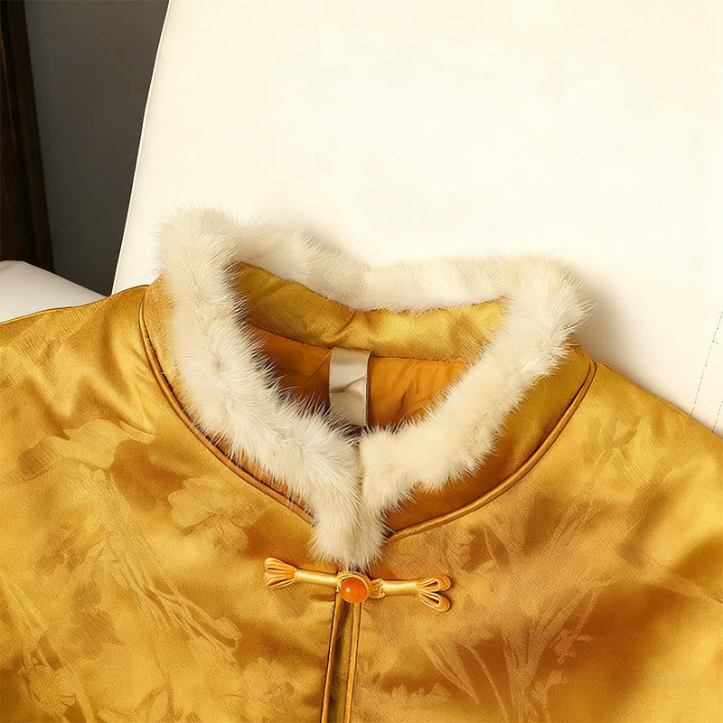 Buddha Stones Frog-Button Traditional Chinese Patterns Women's Long Sleeve Thickened Jacket  - image 2
