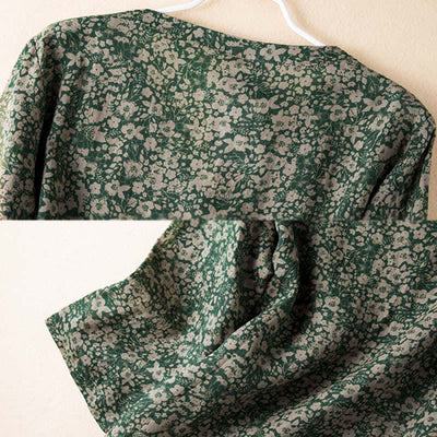 Buddha Stones Spring V-Neck Printed Floral Pattern Women's Long Sleeve Shirt - image 10