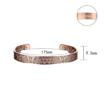 Buddha Stones Copper Open Butterfly Balance Self Care Adjustable Cuff Bracelet Bangle - image 8