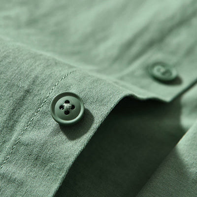 Buddha Stones Crew Neck Solid Color Men's Long Sleeve Cotton Thickened Jacket With Pockets - image 6